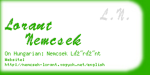 lorant nemcsek business card